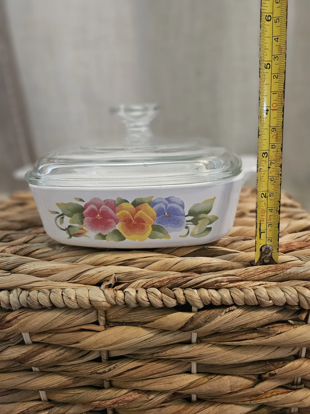 Vintage Corningware Summer Blush Casserole Dish With Lid